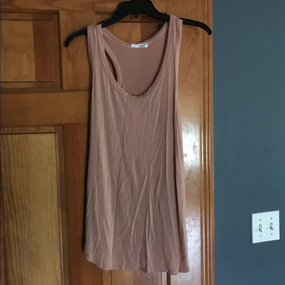 Mauve Rounded Hem Racerback Tank